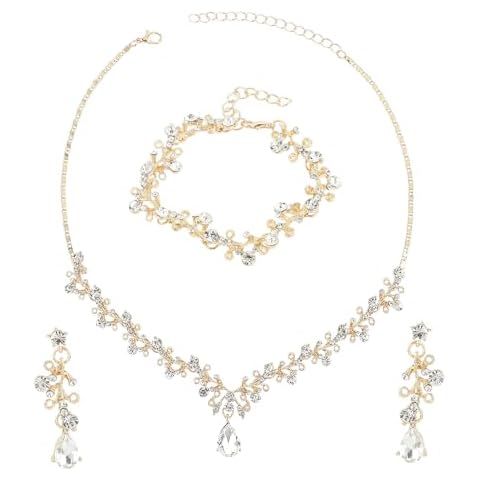 Yolev Rhinestone Bridal Jewelry Set Cover