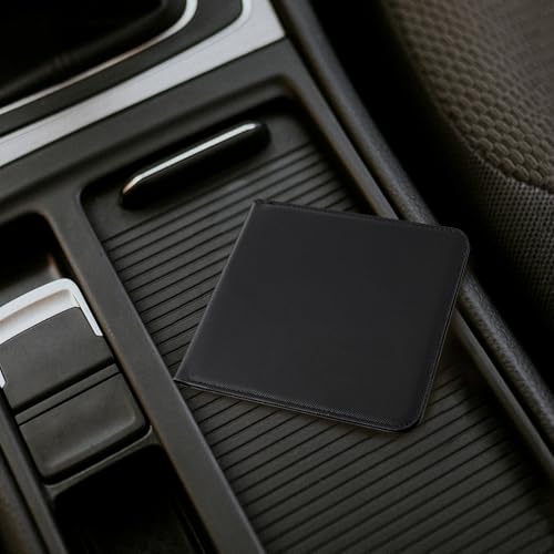 Image of CoBak Car Registration and Insurance Holder - Vehicle Glove Box Car Organizer, Auto Truck Comparment Accessories Case for Essential Document, Driver License, Cards (Rhombus Black)