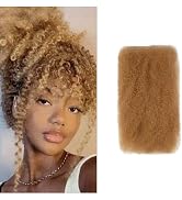 Hair Extensions Afro Kinkys Bulk Human Hair for Dreadlock Extensions Loc Repair Braiding Twist Ti...
