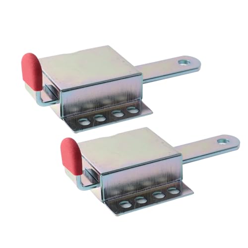 2 Pack Heavy Duty Rolling Garage Door Locks Inside Garage Doors Deadlock Colored Zinc Alloy Garage Door Lock Side Mounted Manual Garage Door Lock (2pcs)