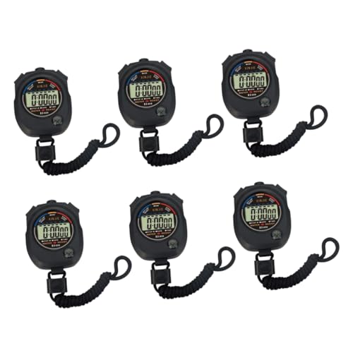 Toddmomy 6 Piezas Temporizador electronico Relojes electronicos con temporizadores Digitales cronógrafo cronómetro Digital Clock Temporizador de Entrenamiento Reloj electrónico AbS Black