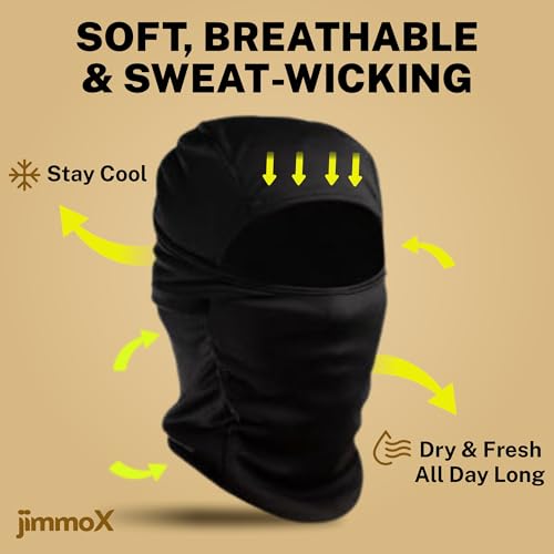 Image of Full Face Balaclava for Men & Women - UV Protection, Breathable, Anti-Dust & Sweat Absorbing, Stretchable Ski Mask, Helmet Liner for Bike Riding, Cycling
