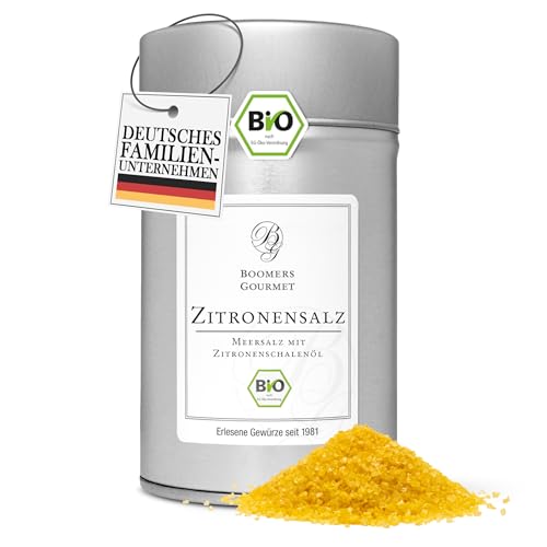 Boomers Gourmet - BIO Sizilianisches Zitronen Salz, frisches Zitronensalz in Bio Qualität, Ideal...