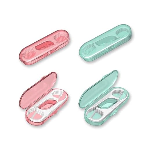 AOCEAN Dental Floss Picks - Travel Floss with Toothpicks - Professional Threader Flossers with 4 Storage Cases - Ideal for Family Hotel and High-Toughness Travel (40Pcs)