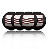  PULASSI 4 pz 56/60mm Car Styling Coprimozzo Coprimozzo Coprimozzo Distintivo Per Seat FR cupra Leon 2 mk2 5f Ibiza Altea Alhambra Exeo Accessori, 56mm nero rosso