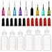 BENECREAT 8 Pack 30ml 50ml Flacons de Colle à Pointe Aiguille, Precision Applicateur Set Bouteilles pour Bricolage Bouteilles Squeeze Quilling, Peinture Acrylique Loisirs Artwork
