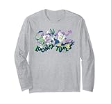 Amazon Essentials Looney Tunes Green Logo with Running Characters Long Sleeve T-Shirt