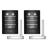 Vurkcy Key Fob Replacement for 2010-2015 Cadillac SRX/ 13-14 ATS XTS/ 14-15 ELR Car Keyless Entry Remote Control, NBG009768T, 5 Buttons, 2Pcs