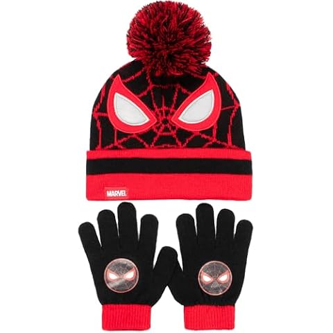 Marvel Spiderman Winter Hat and Gloves Set Cover