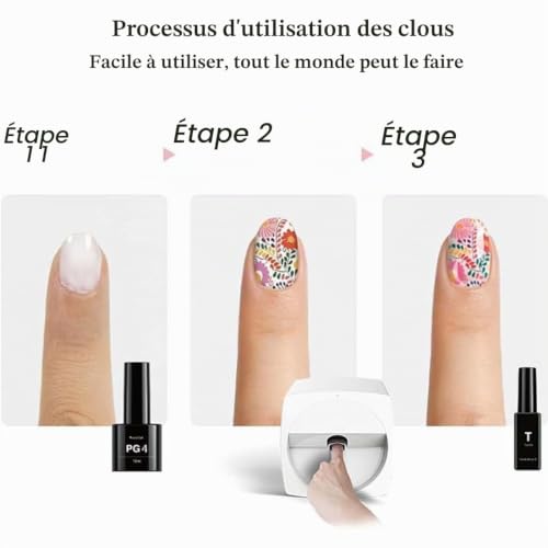 NYMFEA Imprimante d'art D'ongle 3D,Machine d'impression D'ongles Automatique Intelligente,Prise en Charge WiFi/Bricolage/USB,Imprimante D'ongles pour Un Usage Domestique en Salon Manucure,White – vue 5