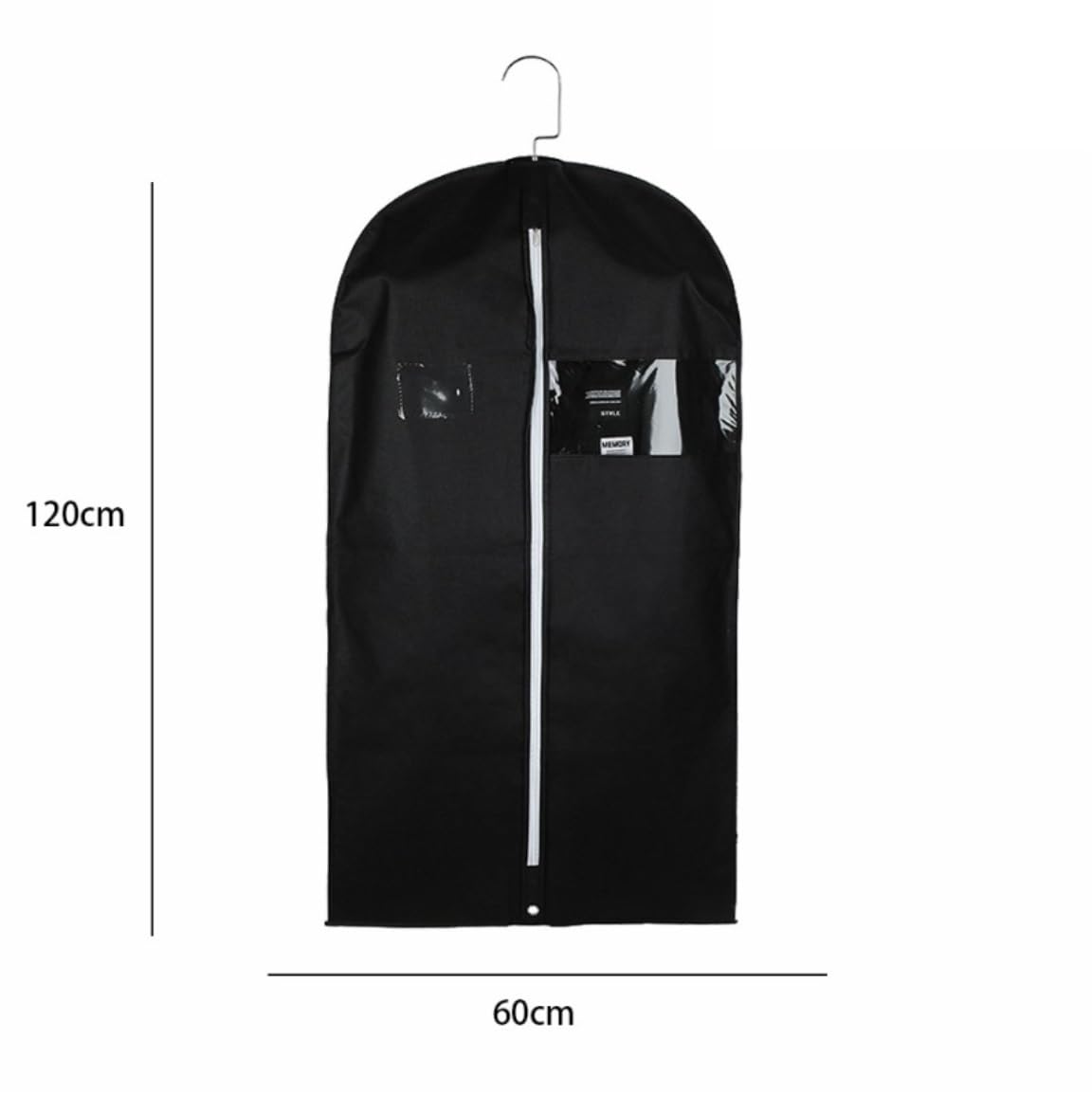 Bolsa de Traje Antipolvo Paquete De 3 Bolsas Para Ropa, Fundas Para Trajes De Viaje, Bolsas Para Vestir, Bolsa Para Ropa Con Ventana Transparente Para Armario Con Cremallera Fundas de Ropa Antipolvo (
