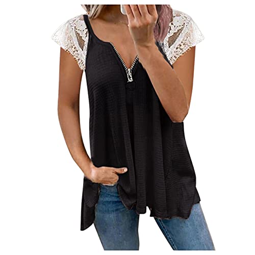 Shirts Womens Cold Shoulder Tops V Neck Short Sleeve Tee Shirts Summer Tunic Women's Floral Tunic Tops Casual Blouse V Neck Short Sleeve Buttons Up T-Shirts Womenâ€™s Tops 3/4 Roll Sleeve Shirts