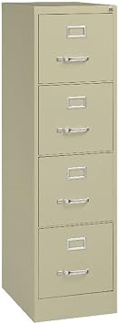 Lorell 4-Drawer Vertical File, 15 by 22 by 52, Putty
