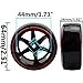 HIRCQOO 1/10 RC Drift Car Tires Hard Plastic Tyre & 12mm Hex Hub Wheel Rims 6 Spoke Compatible with Traxxas HSP Tamiya Kyosho HPI Redcat Racing MST 1/10 On-Road RC Drift Drifting Car (Red2)