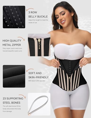 Image of SHAPSHE Waist Trainer for Women Tummy Control Corset Sport Workout Body Shaper Postpartum Belly Band Gym