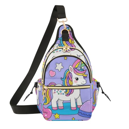 Sac de voyage convertible pour sport et loisirs avec imprimé licorne magique scintillante