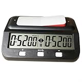 SMZhomeone Digitaler Schach-Timer, professionelle digitale Schach-Timer-Uhr mit großen Tasten für...