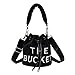 The Bucket Bag for Women, Bucket Bag in 2022 FA, Trendy Embroidered Plush Crossbody Bag for Girls, Trendy Drawstring Handbag (Black)