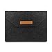 AfitLulu 12/13 Zoll Filz Laptop Hülle Tasche mit Mehreren Fächern, Laptoptasche Schutzhülle MacBook Ultradünn Tablet Tasche Laptop Sleeve Case für Tablets (Schwarz, 12 Zoll)