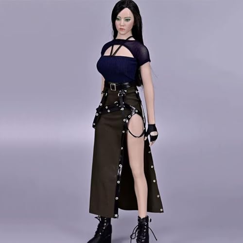 Robe longue 1/6 artisanale bleue et soutien-gorge AMITD pour figurine 30cm