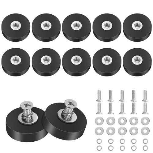 Adiwo 10 Pcs Imanes Neodimio con Goma Imanes Neodimio, 22 mm base de montaje magnética, Iman Neodimio Para barras de luz y espejos adicionales, Foco Led Antenas De Radio Cámaras