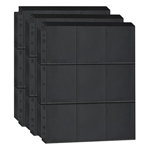 PESLNG Pochettes pour Cartes, Double Page Protège Carte, 11 Troux, Transparents Jeu de Cartes Porte-Cartes Ensemble, accessoires de cartes à collectionner...