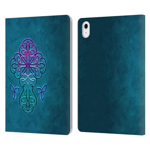 Funda iPad Air 2020 libro con ranuras para tarjetas y soporte de cruces celtas
