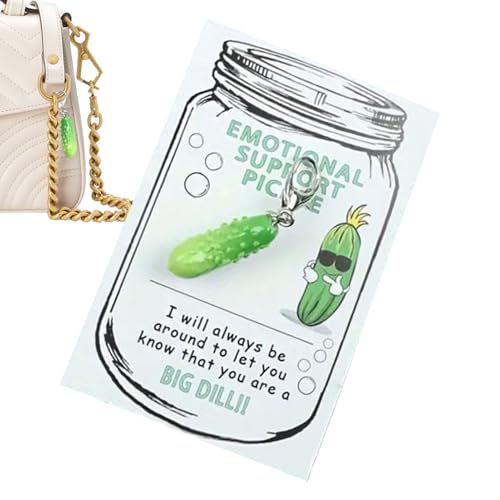 Encanto De Pepinillo Para Bolsa - Encanto De Bolsa De Resina Positiva Mini,Regalo Llavero Decorativo Para Adultos, Uno, Se référer au descriptif