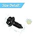 Universal License Plate Screws for Fastening License Plates, Nylon Screw Inserts, Frames and Covers on Cars and Trucks (Black)