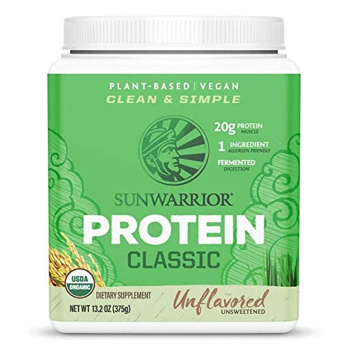 Brown Rice Protein Powder With Bcaa & Amino Acids Raw Rice Protein Shake Gluten Free Low Carb Dairy Free | Plant Based Classic Sprouted Brown Rice Protein Powder Natural 375G By Sunwarrior #TOP4