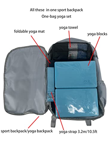 EKE Cork Folding Yoga Mat, 5mm Thickness, Standard Size, Foldable, Lightweight and Portable, Suitable for Yoga, Pilates, Fitness, Sports, Training, Comes with Canvas Carry Bag Good Gift - Image 6