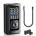 Syncwire Compressore Aria Portatile 10.35BAR Gonfiaggio Più veloce Compressore d'aria Pompa per Pneumatici Car Inflator per Auto, Biciclette, Motociclette, Palloni, con Tappi per Valvola Pneumatici