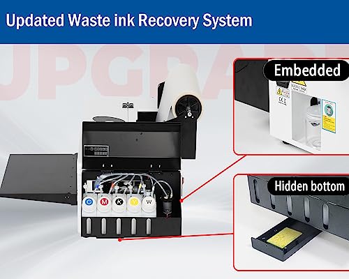 Punehod L1800 Dtf Transfer Printer With Roll Feeder,Direct To Film Print-Preheating A3 Dtf Printer For Dark And Light Clothing Vs Dtg Printer (A3 Dtf Printer +Oven+Software+6 X 250Ml Ink+Dtf Film) #TOP3