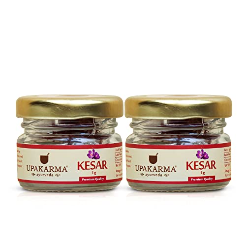 Image of UPAKARMA Original Kashmiri Kesar /Saffron | Handpicked Pure Finest Grade | 1 Gram - Pack of 2