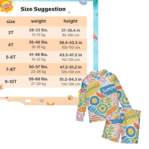 Traje de baño de dos piezas con protección UV para niños de 3 a 10 años 3