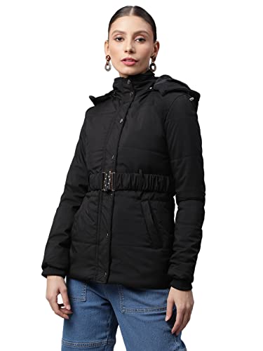 Image of Global Republic Polyester Regular Fit Hood Full Sleeves Jacket for Women