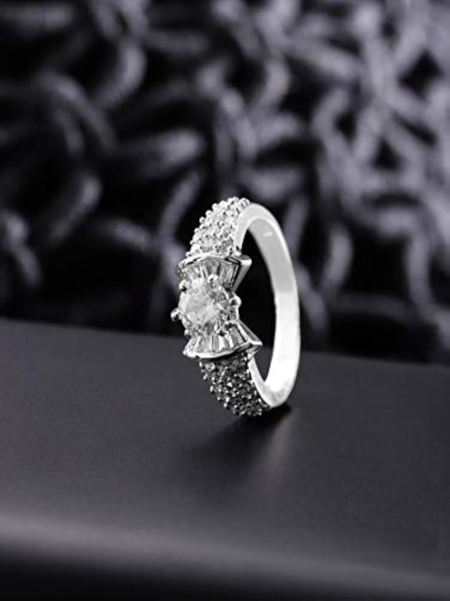 Non-Precious Metal Brass and Cubic Zirconia Ring