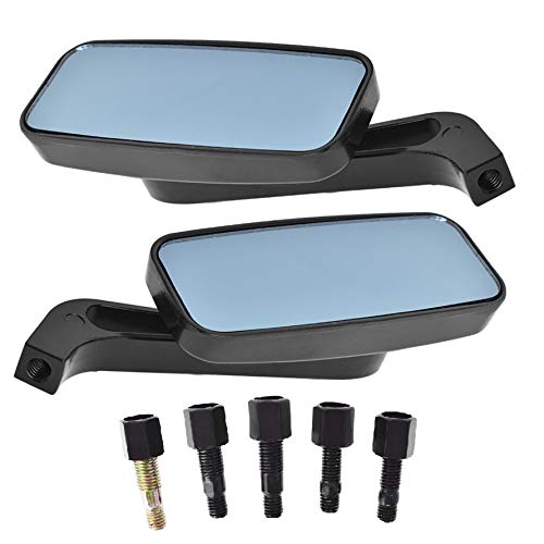 Image of munirater Black Motorcycle Aluminum Side Mirrors Replacement for Dyna /Iron 883