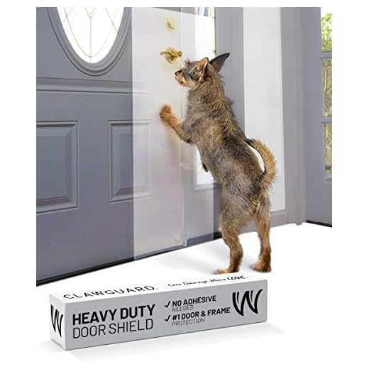 Heavy Duty CLAWGUARD - The Ultimate Door Scratch Shield, Frame & Wall Scratch Protection Barrier for Dog and Cat Clawing, Scratching and Damaging Doors, Scratch Shield 20in x 44in