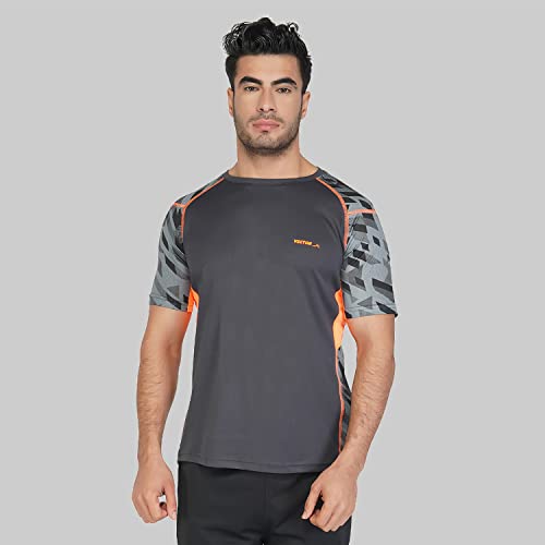 Image of Vector X VTD-008-B Running T-Shirt, (Grey /Orange)