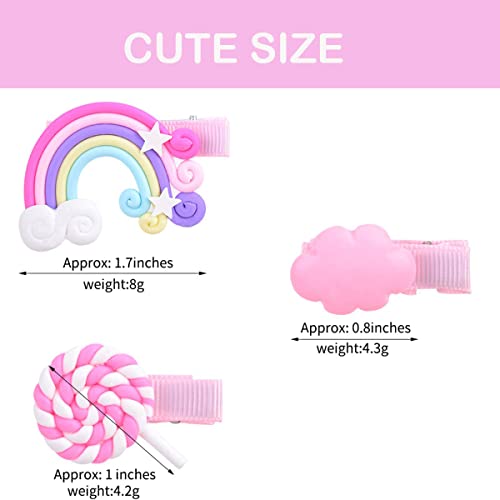 Hair Clips For Girls, Artibox 12 Pcs Rainbow Hair Accessories Candy Cloud Barrettes Lollipop Clips Hairpins No Slip Alligator Clips For Toddlers Baby Girls Kids Children (Rainbow-Clips-12Pcs-Qx) #TOP1