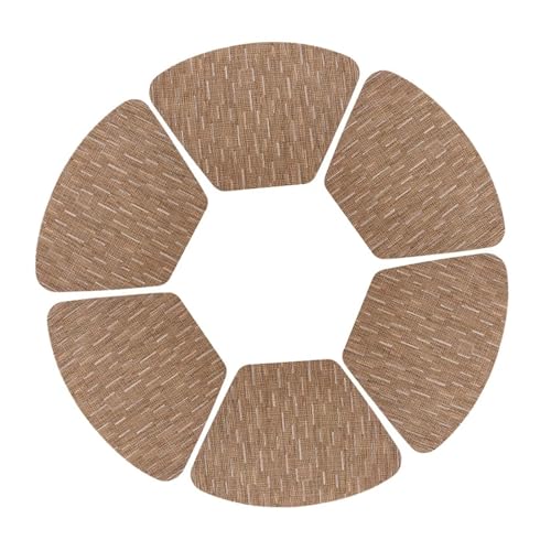 Napperons de table ronds vinyle bambou chic pour réception de jardin