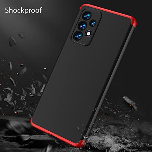 Image of Kapa Double Dip Full 360 Protection Back Case Cover for Samsung Galaxy A73 (5G) (Red, Black)