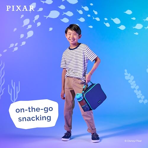 Image of Whiskware Disney Pixar Stackable Snack Containers for Kids, 3 Stackable Snack Cups for School and Travel, Finding Nemo with Nemo and Dory