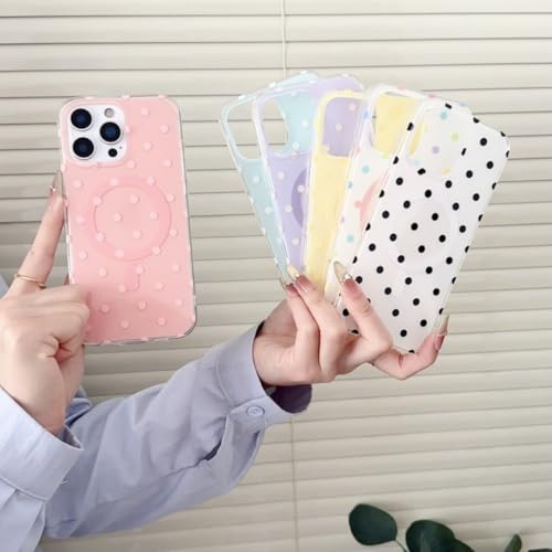 Coque iPhone 14 à pois couleur bonbon pour vos sorties