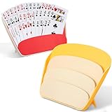 FYCQER 2PCS Card Holders for Playing Cards,3-Layer Foldable & Hands-Free Portable Tabletop Stand for Poker, UNO, Canasta, Card Games, Perfect for Family Game Nights, Kids, Seniors & Parties