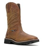 Wolverine Men's Rancher Flag Steel Toe Wellington Construction Boot, Brown, 12 X-Wide