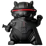 LINSBO Super Warriors Lucky Fortune Cat Desktop Decoration,Feng Shui Maneki Neko Beckoning Waving We
