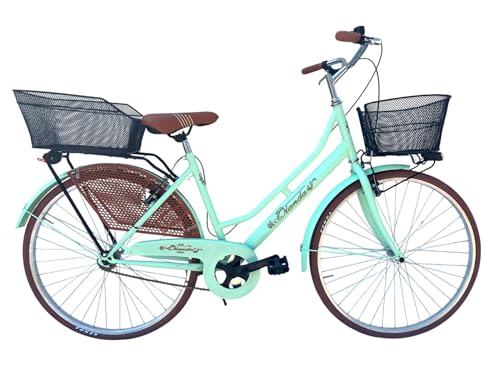 MADICKS Damenfahrrad Hollandrad Größe 26 Vintage Retro Türkis mit Korb...