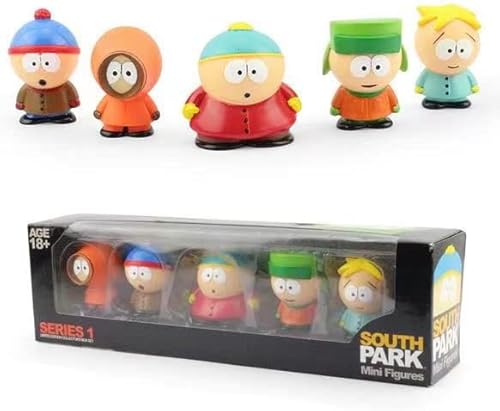 DBYWIUB 5 Pcs South North Park Figures, Minifigures Toy Kenny for Kids Boys & Girls Birthday Gift Table Top Decorations Average 2.4"